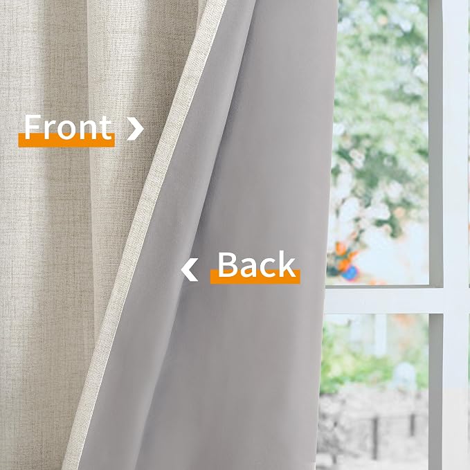 YoungsTex Linen Blackout Curtains 90 Inches Long - Image 6