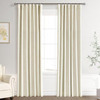 Joywell 100% Blackout Linen Curtains 84 Inch Long by Joywell
