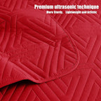 Whale Flotilla Soft Geometric Twin Quilt Set - Image 8
