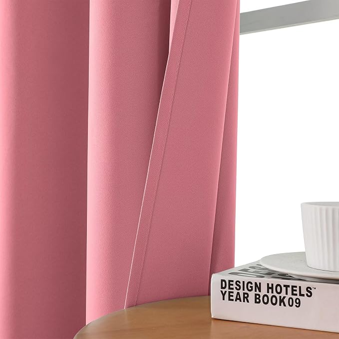 CUCRAF Custom Pink Blackout Curtains 1 Panel Set, Thermal Insulated Grommet - Image 7