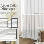 White 100% Blackout Linen Curtains 70 Inch Wide by 108 Inch - Image 7