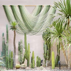 Macrame Wall Hanging Large Dip Dyed Boho Green Wall Art Decor 57"W*31"L | - Image 4