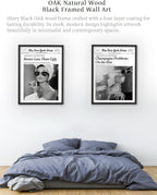 iHery 12x16in Audrey Hepburn Better Late Than Ugly Framed Bathroom Art | - Image 7