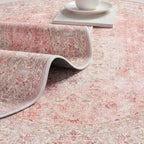 Latte&Fog 4ft Pink Round Area Rug - Image 7