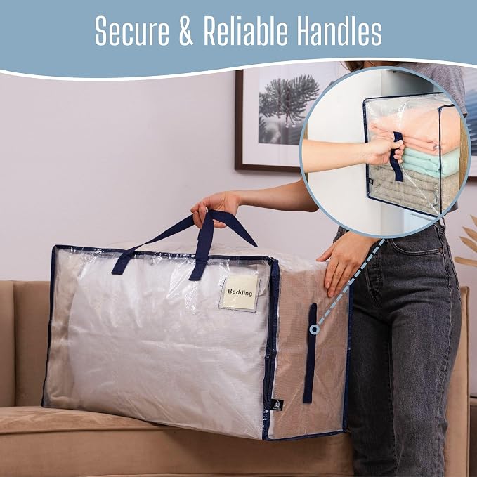 VENO 8 Pack Clear Extra Large Moving Bags & Storage Totes, Heavy Duty Organizer - Image 5