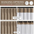 Blackout Double Layer Thick Linen Curtains 108 Inches Long - Image 8