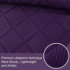 Exclusivo Mezcla Twin Size Quilt Set, Deep Purple | Soft Bedspreads - Image 4