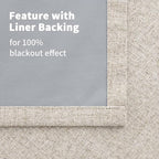 YoungsTex Beige Linen Blackout Curtains - Image 8