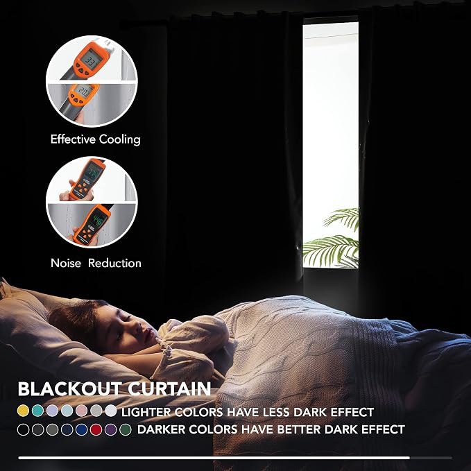 Deconovo Blackout Back Tab Curtains - Image 3