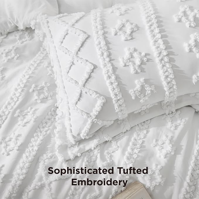 Bedsure Tufted Boho Comforter Set Queen Size - Image 5