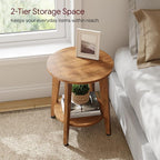 Simple Trending Round Side Table, Small End Table, Nightstand Bedside Table - Image 4