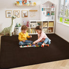 Large Area Rugs for Bedroom Living Room, 6x9 Brown Memory Foam Rug | Thickened - Image 4