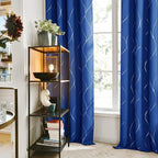 Deconovo Curtains for Living Room, Pattern Blackout Curtains 45 Inches Long | - Image 3