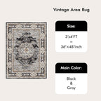 3x4 Washable Entryway Area Rug - Image 9