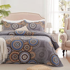 3 Pieces Full/Queen Size Quilt Set Lightweight Summer Bedspread 90''x98'' Soft - Image 2