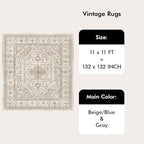 Puino 11x11 Square Washable Area Rug - Image 8