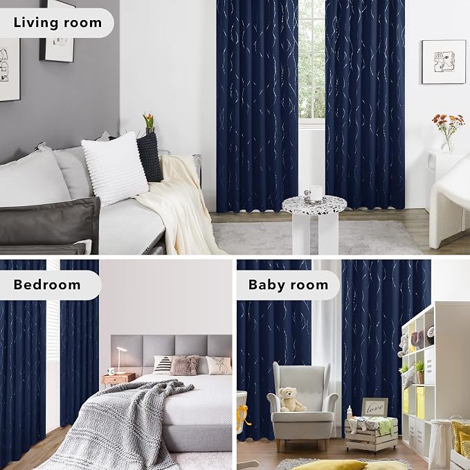 Deconovo Blackout Back Tab Curtains - Image 6