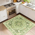 RELEANY Washable Area Rug, Square 4'x4', Water Repellent, Pet Friendly by RELEANY