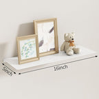 MKO 16" Floating Shelves for Wall, Metal Wall Mounted Shelf for Bathroom - Image 3