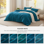 Bedsure California King Comforter Set, Teal Soft Prewashed Bedding - Image 7