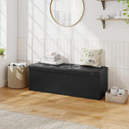Sweetcrispy 43 Inch Storage Ottoman Bench, Folding Ottoman - Image 4
