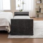 88.6" Extra Large End of Bed Sofa Gray, Chenille Oversized Chaise Lounge Bench - Image 9