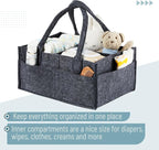 Mr. Pen- Baby Diaper Caddy Organizer, Charcoal Gray | Nursery Storage Bin and - Image 4