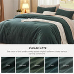 Bedsure Oversized King Comforter Set, Forest Green Soft Prewashed Bedding - Image 7