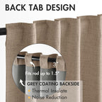 MIULEE 100% Blackout Curtains Linen Curtains 90 Inches Long, Copper Brown | 2 - Image 5