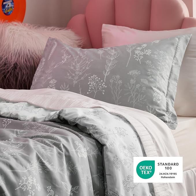 Bedsure Light Grey Twin/Twin XL Comforter Set - Image 4