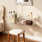 Acrylic Floating Nightstand, Wall Mounted Bedside Table Shelf - Image 6