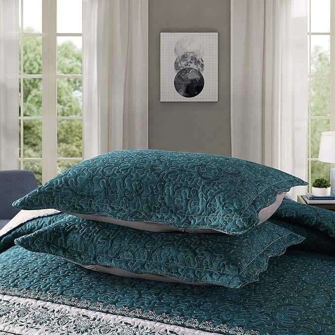 3-Piece King Quilt Set Quilted Bedspread Oversized Microfiber Soft Lightweight - Image 6
