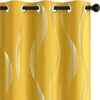 Deconovo Curtains for Living Room, Pattern Blackout Curtains 54 Inches Long | by Unknown