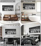 Baisuart-Q30398 Brooklyn Bridge Night View 1 Panels Landscape Artwork Canvas - Image 2