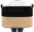 Goodpick Large Woven Blanket Basket, Bedroom & Nursery Organization, Reinforced by Goodpick