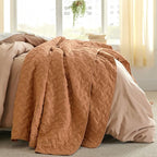 Bedsure Quilts Queen Size, Lightweight Comforter Set, Hazel Brown Bedspread | - Image 2