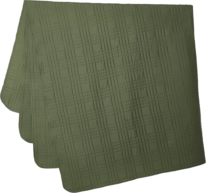 Chezmoi Collection Kingston King Size Bedspread Set, 3-Piece Olive Green - Image 8