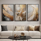 Large Framed Neutral Abstract Wall Art by Cuspin