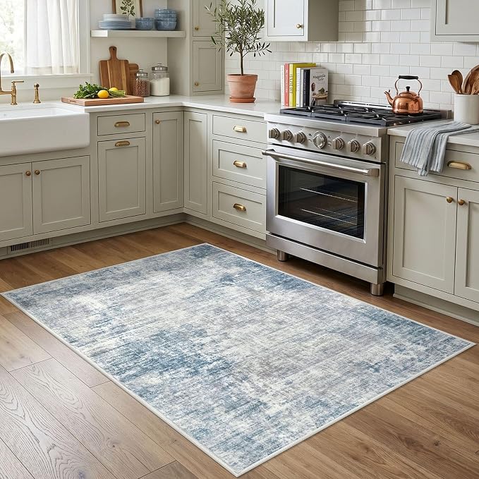 Abstract Area Rug 4x5 Ft Washable Rugs - Image 2