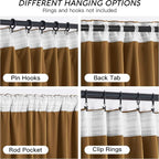 RYB HOME Velvet Curtains 102 inches Long, Extra Long High Ceiling Curtains | - Image 4