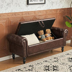 51” End of Bed Storage Bench, Bedroom Bench - Image 5
