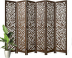 Leaf-Carved Room Divider Privacy Screen by Svimi