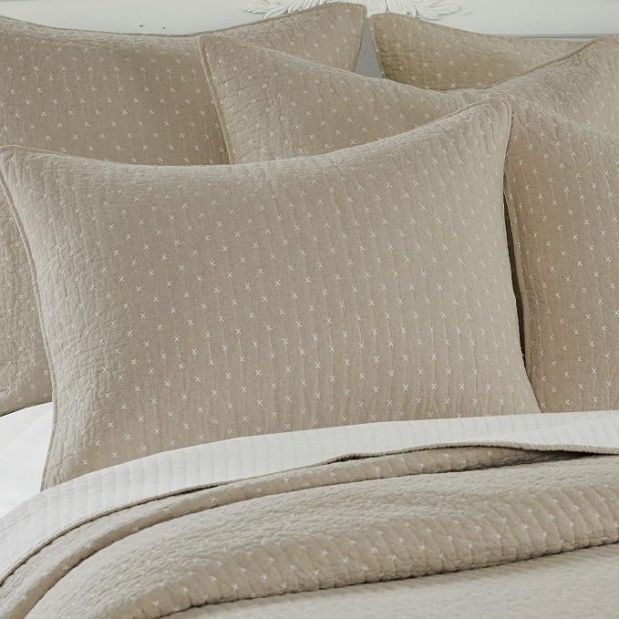 Levtex Home Cross Stitch Reversible Queen Bedspread Set - Image 6