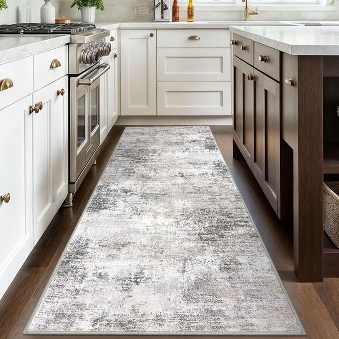 Abstract Runner Rug 3x8 Ft Washable Runners - Image 3