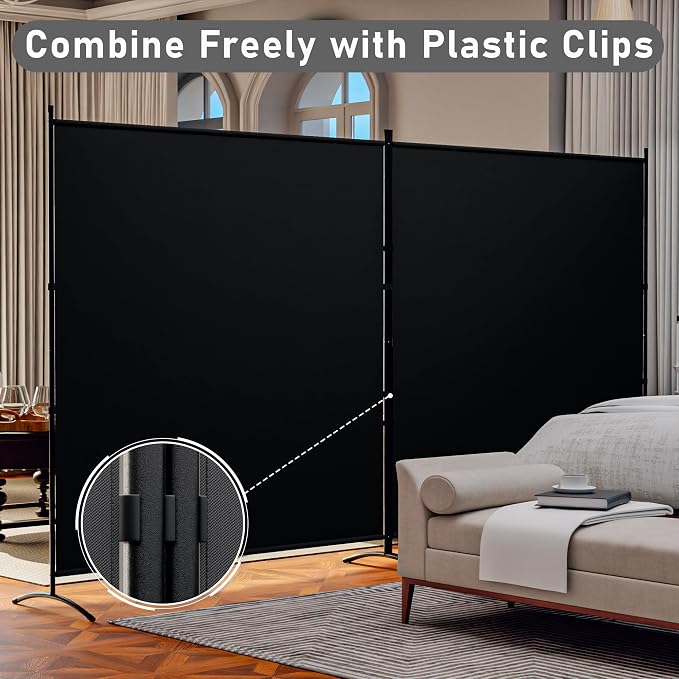 2 Panel Large Room Divider, Folding Privacy Screens - Image 5