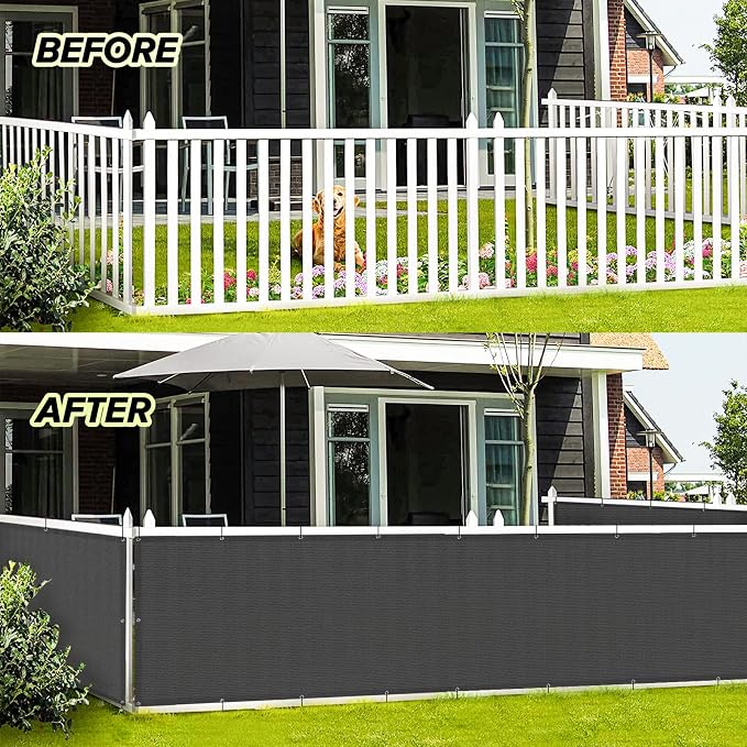 LOVE STORY 2.5' x 8' Balcony Privacy Screen Cover - Image 3