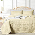 akkialla Twin Size Quilt Bedding Set, Butter Yellow Lightweight Microfiber Soft by akkialla