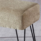 Home Soft Things Jacquard Chenille Ottoman, Tanga-Grey, Fuzzy Entry Way Ottoman - Image 6