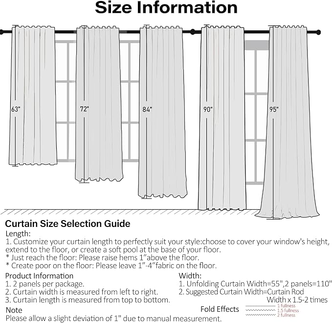 ZJDECOR Blue Striped Full Blackout Curtains 95 Inches Long - Image 7