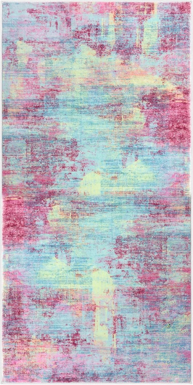 Abstract Runner Rug 3x6 Ft Washable Runners - Image 9
